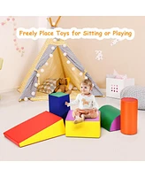 Gymax Crawl Climb Foam Shapes Playset Softzone Toy Toddler Preschoolers Kids
