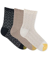 Gold Toe Women's 3-Pk. Reverse Plaiting Midi Socks