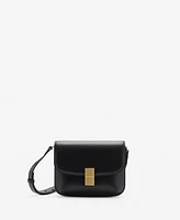 Mango Women's Metal Closure Crossbody Bag