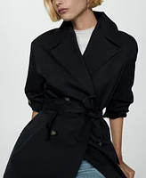 Mango Women's Double-Button Trench Coat