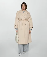 Mango Women's Double-Button Trench Coat