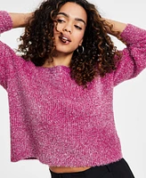 Bar Iii Petite Metallic Crewneck Sweater, Created for Macy's