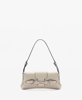 Mango Women's Buckles Detail Shoulder Bag