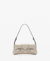 Mango Women's Buckles Detail Shoulder Bag