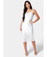 Bebe Women's Satin Midi Slip Dress