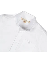 Hope & Henry Boys Organic Short Sleeve Stretch Poplin Button Down Shirt