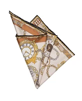 Elizabetta Men's Like Clockwork - Silk Pocket Square for Men