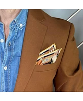 Elizabetta Men's Like Clockwork - Silk Pocket Square for Men