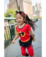 Disney Incredibles Violet Cosplay T-Shirt Dress Leggings and Headband 3 Piece Set Newborn to Big Kid