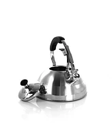 Megachef 2.7 Liter Stovetop Whistling Kettle in Brushed Silver