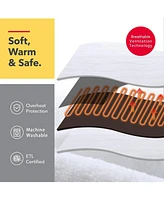 Caromio Full Size Quilted Electric Heated Mattress Pad (54"x75", White)