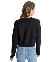 Dkny Jeans Women's Tinsel Logo Boucle Sweater