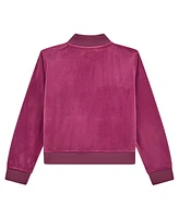 Guess Big Girls Rhinestone-Embellished Velour Jacket