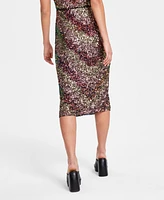 Bar Iii Women's Sequin Pull-On Midi Skirt, Created for Macy's