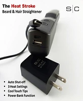 StyleCraft Professional Heat Stroke Rechargeable Cordless Beard and Styling Hot Hair Brush with Cool Touch Tips