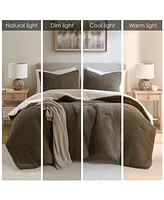 Madison Park Riordan Waffle Knit Chenille -Pc. Comforter Set