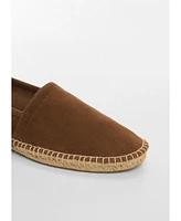 Mango Men's Jute Suede Leather Espadrilles