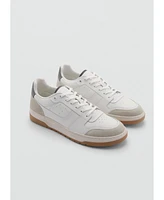 Mango Men's Leather Mixed Sneakers