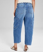 And Now This Women's High-Rise Barrel-Leg Jeans, Created for Macy's