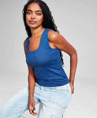 And Now This Women's Scoop-Neck Sleeveless Double-Layered Tank Top, Created for Macy's