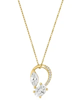 Effy Lab Grown Diamond Mixed-Cut Swirl Pendant Necklace (2-1/2 ct. t.w.) in 14k Gold, 16-1/2" + 1-1/2" extender