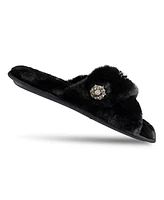 Jessica Simpson Women's Embellished Cross Band Slide Slippers