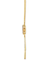 Le Vian Chocolatier Chocolate Diamond & Vanilla Diamond Pear Cluster 18" Lariat Necklace (1/2 ct. t.w.) in 14k Gold