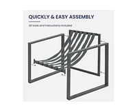 Pamapic 4-Piece Metal Outdoor Patio Conversation Set with Cushions