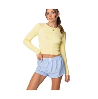 Edikted Women's Mallory Cable Knit Sweater