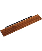 Homcom 48" Fireplace Mantel, Fir Wood Floating Shelf, Wall Mounted, Walnut