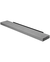Homcom 48" Fireplace Mantel, Fir Wood Floating Shelf, Wall Mounted, Walnut