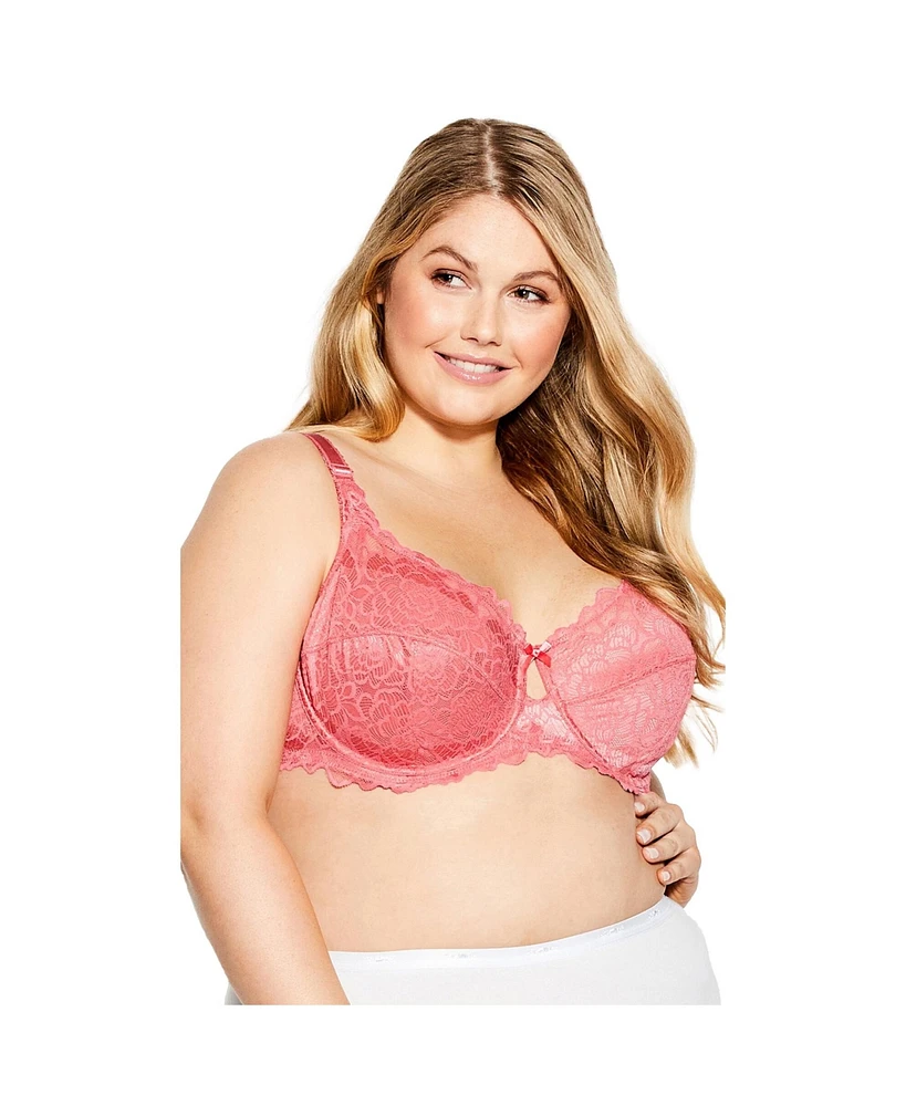 Avenue Plus Knitted Lace Soft Cup Bra