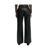 Cotton On Women's Faux Leather Wide Leg Pant