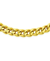 Bling Jewelry Classic Curb Chain Link Bracelet Solid Heavy Silver Gold Plated Stainless Steel 6MM