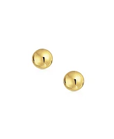 Bling Jewelry Delicate Simple Tiny Classic Round Ball Stud Earrings 14K Yellow Gold For Women