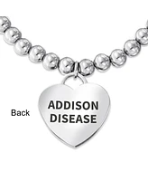 Bling Jewelry Addison Disease Medical Alert Id Bracelet Heart Pink Cancer Ribbon