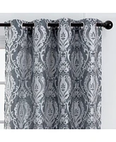 Chanasya Premium Damask Pattern Luxury Beige Curtains