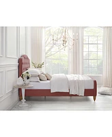 Rustic Manor Violeta Velvet Platform Bed Twin Size