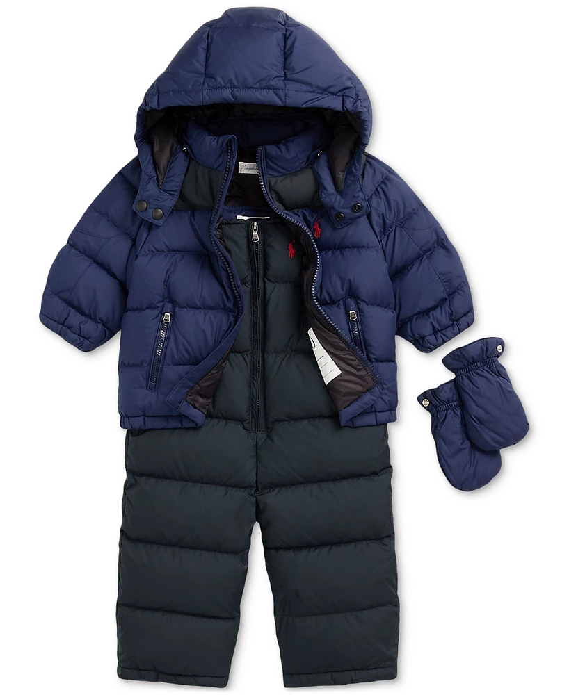 Polo Ralph Lauren Baby Boys Hooded Snowsuit Set