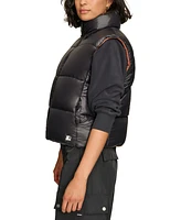 Starter Women's Reversible Zip-Front Puffer Vest