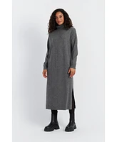 Chinti and Parker Women's & Wool-Cashmere Relaxed Rollneck Midi Dress