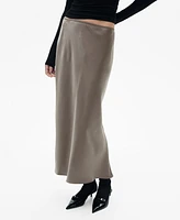 Mango Women's Midi Satin Skirt