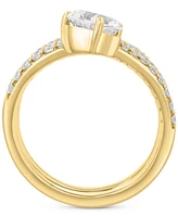 Effy Lab Grown Diamond Heart & Round Coil Wrap Ring (1-7/8 ct. t.w.) in 14k Gold