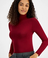 Jones New York Petite Seamless Long-Sleeve Turtleneck Top