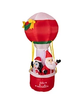 Northlight Lighted Inflatable Feliz Navidad Hot Air Balloon Outdoor Christmas Decoration 8'