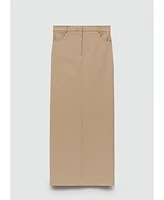 Mango Women's Regular Long Pencil Skirt