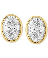 Effy Lab Grown Diamond Oval Stud Earrings (2 ct. t.w.) in 14k Gold