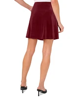 CeCe Women's Circle Velvet Mini Skirt