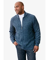 KingSize Tall Shaker Knit Zip-Front Cardigan