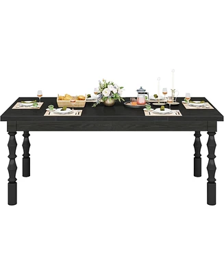 Tribesigns 62” Wood Dining Table for 4